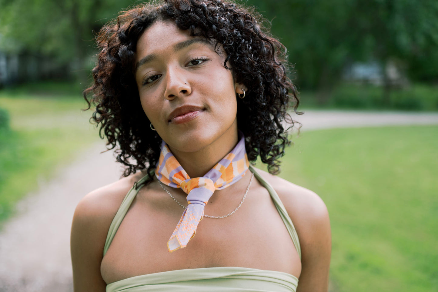 Lavender and Tangerine bandana