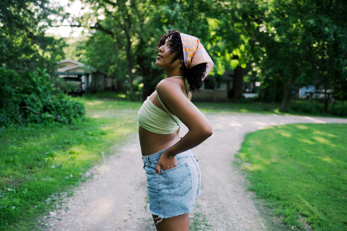 Lavender and Tangerine bandana