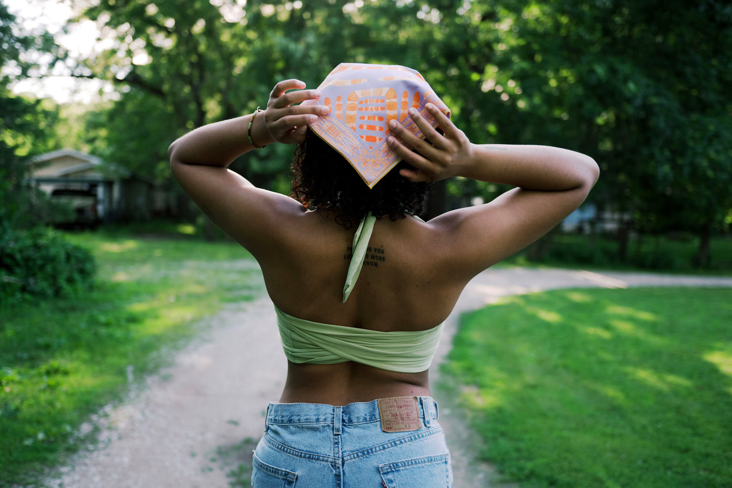 Lavender and Tangerine bandana