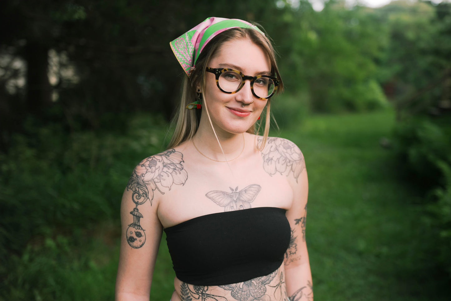 Green and Pink bandana