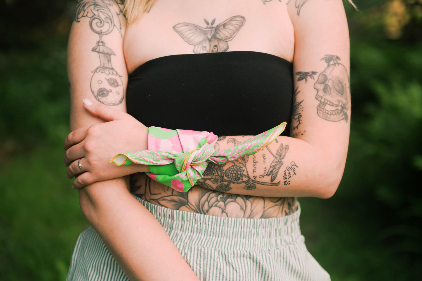 Green and Pink bandana